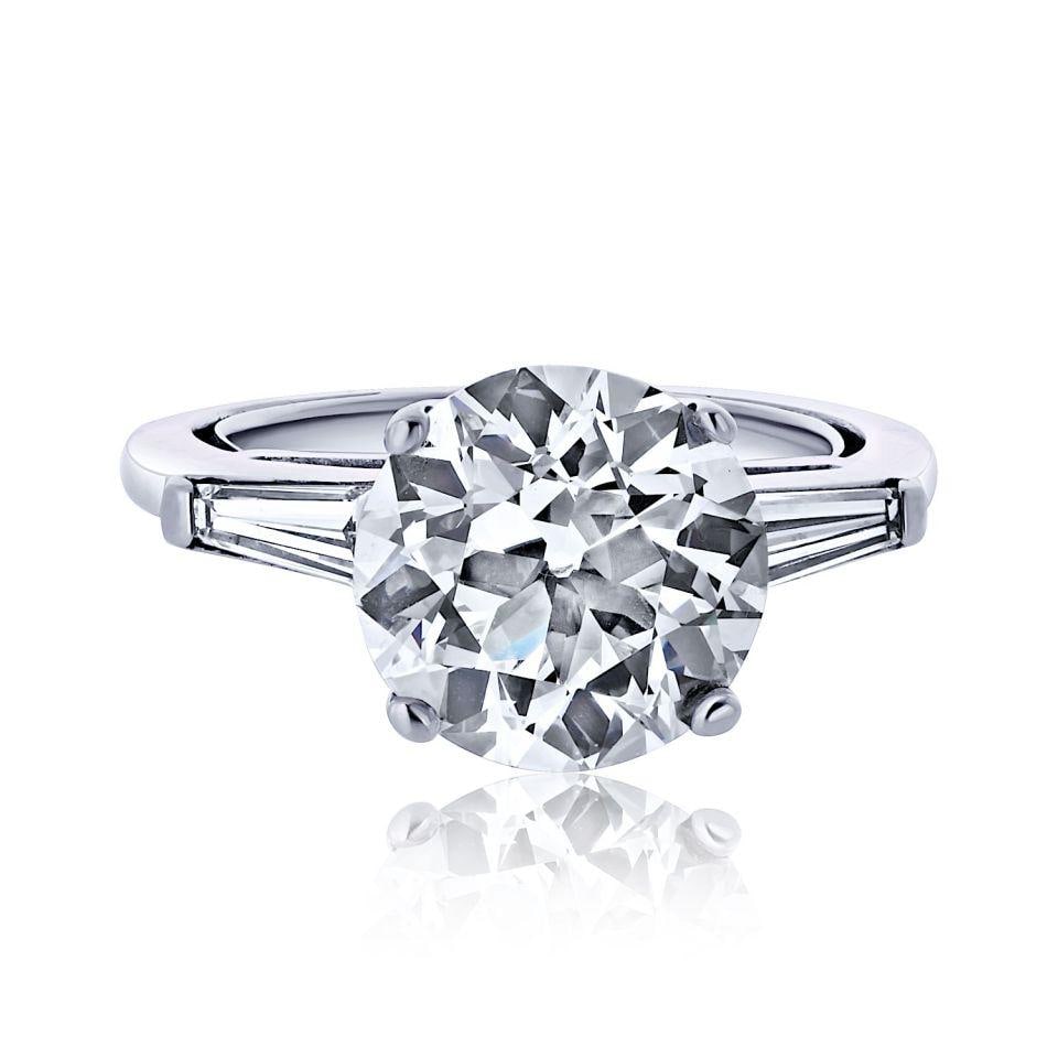 4.06 Carat GIA K VVS2 Old European Cut Diamond Engagement Ring (1 of 4)