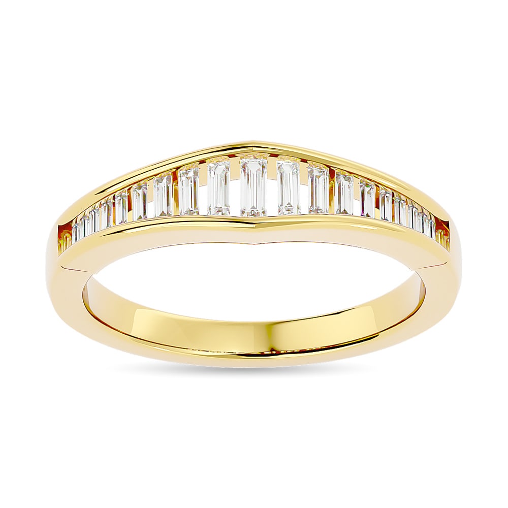 Diamond 3/8 Ct.Tw. Ladies Wedding Band in 14K Yellow Gold: Diamond 3/8 Ct.Tw. Ladies Wedding Band in 14K Yellow Gold 14k Yellow Gold Stone Color: G-h Stone Clarity: Si2-i1 Each ring is presented in standard size 6.5. Complimentary resizing is available betwee