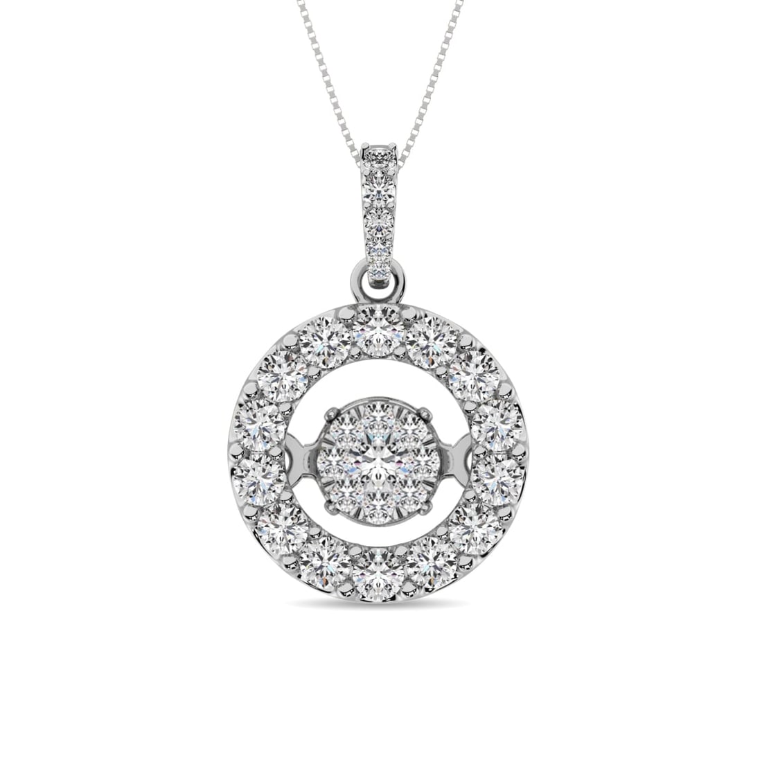 Diamond 1 Ct.Tw. Shimmering Pendant in 14K White Gold (1 of 3)