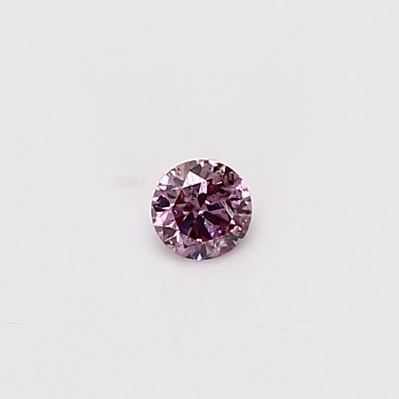 Loose Diamond - ROUND 0.08ct Fancy Intense Purplish Pink I1 (1 of 1)