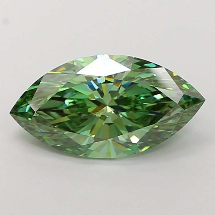 Loose Diamond - MARQUISE 6.03ct Fancy Vivid Green VVS2: Loose Diamond - MARQUISE 6.03ct Fancy Vivid Green VVS2 Source: This is a real non-mined Diamond that has been grown in a lab Shape: MARQUISE Carats: 6.03 Color: Fancy Vivid Green Certification: IGI Vi