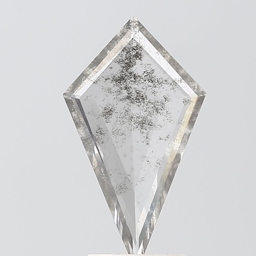 Loose Diamond - KITE 1.35ct Salt and Pepper I2: Loose Diamond - KITE 1.35ct Salt and Pepper I2 Source: This is a real non-mined Diamond that has been grown in a lab Shape: KITE Carats: 1.35 Color: Salt and Pepper Certification: NONE Video: