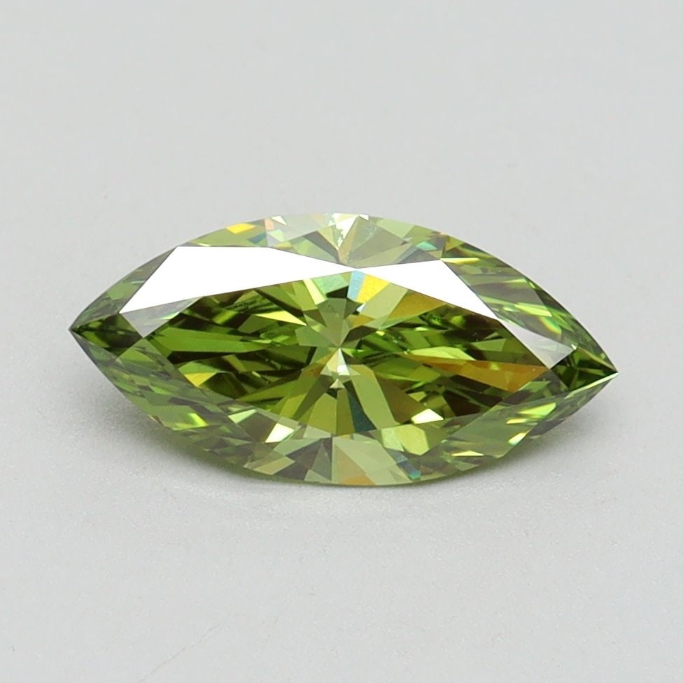 Loose Diamond - MARQUISE 1.01ct Fancy Vivid Green VS1: Loose Diamond - MARQUISE 1.01ct Fancy Vivid Green VS1 Source: This is a real non-mined Diamond that has been grown in a lab Shape: MARQUISE Carats: 1.01 Color: Fancy Vivid Green Certification: IGI Vid
