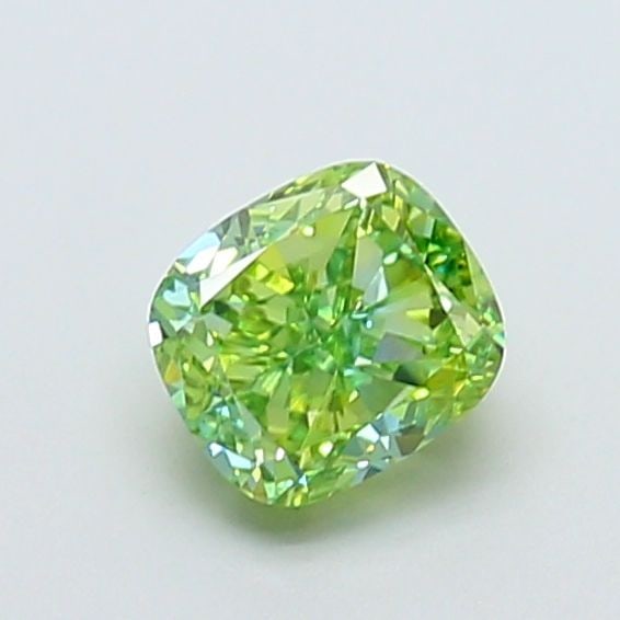 Loose Diamond - CUSHION MODIFIED 1.08ct Fancy Vivid Green VVS1: Loose Diamond - CUSHION MODIFIED 1.08ct Fancy Vivid Green VVS1 Source: This is a real non-mined Diamond that has been grown in a lab Shape: CUSHION MODIFIED Carats: 1.08 Color: Fancy Vivid Green Certi