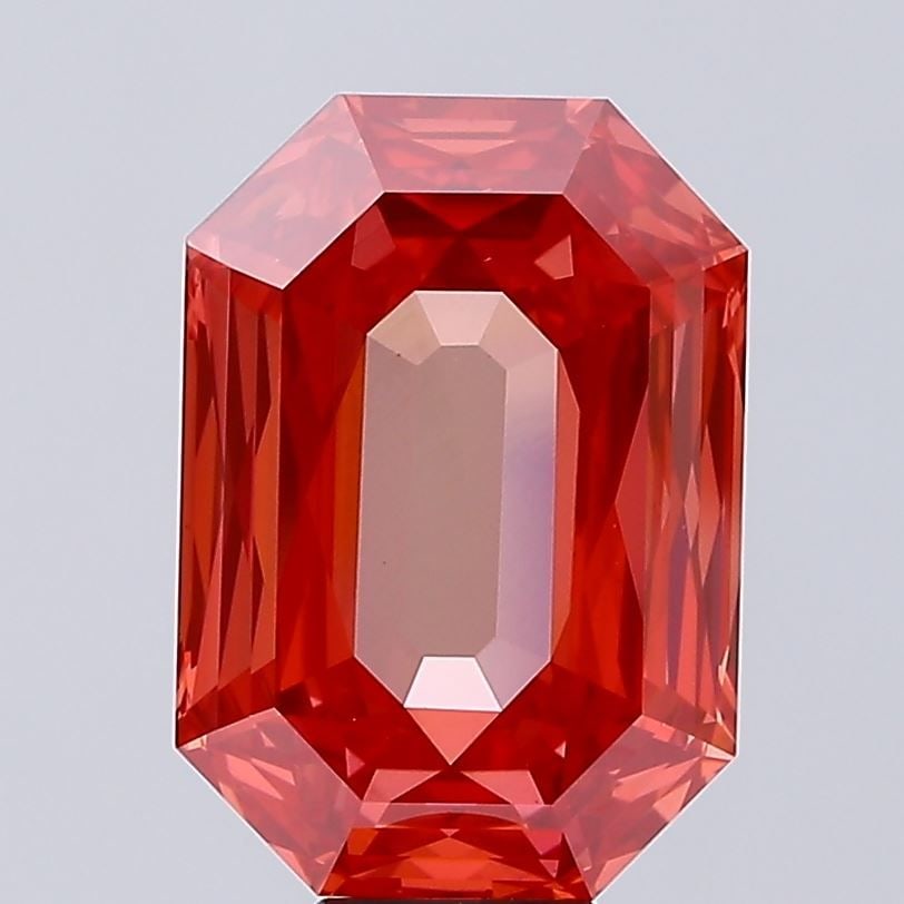 Loose Diamond - EMERALD 10.09ct Fancy Vivid Red VS1 (1 of 1)