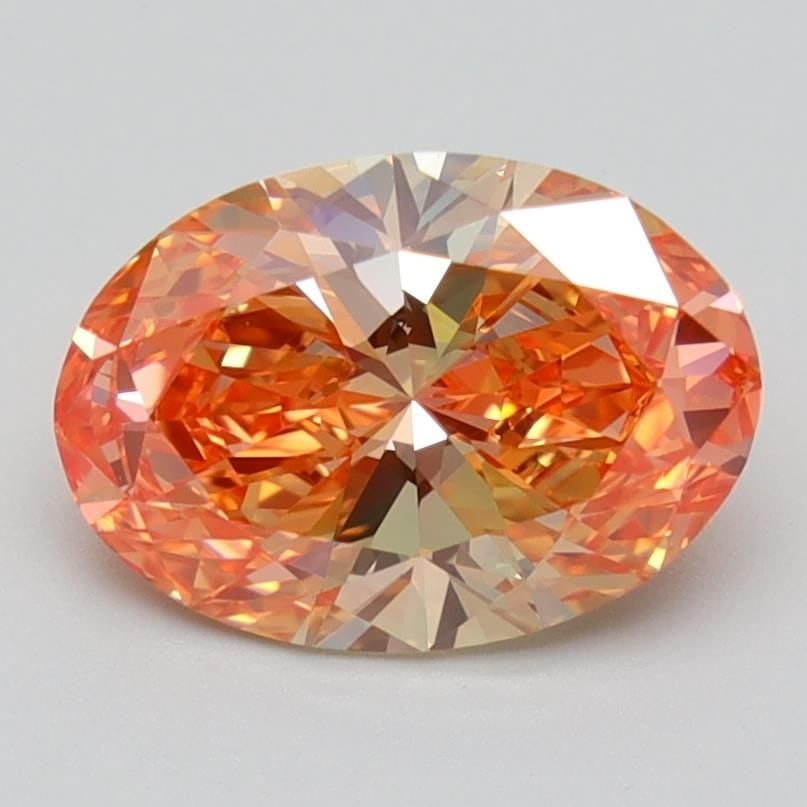 Loose Diamond - OVAL 1.98ct Fancy Intense Orange Pink VVS1: Loose Diamond - OVAL 1.98ct Fancy Intense Orange Pink VVS1 Source: This is a real non-mined Diamond that has been grown in a lab Shape: OVAL Carats: 1.98 Color: Fancy Intense Orange Pink Certification