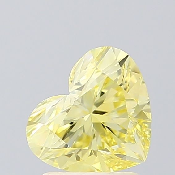 Loose Diamond - HEART 1.5ct Fancy Intense Yellow VS1: Loose Diamond - HEART 1.5ct Fancy Intense Yellow VS1 Source: This is a real non-mined Diamond that has been grown in a lab Shape: HEART Carats: 1.5 Color: Fancy Intense Yellow Certification: IGI Video