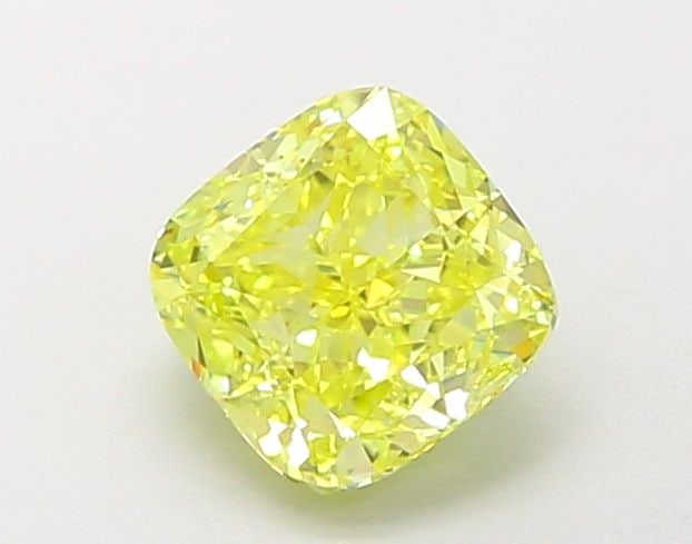 Loose Diamond - CUSHION MODIFIED 1.17ct Fancy Vivid Yellow VVS1: Loose Diamond - CUSHION MODIFIED 1.17ct Fancy Vivid Yellow VVS1 Source: This is a real non-mined Diamond that has been grown in a lab Shape: CUSHION MODIFIED Carats: 1.17 Color: Fancy Vivid Yellow Cer