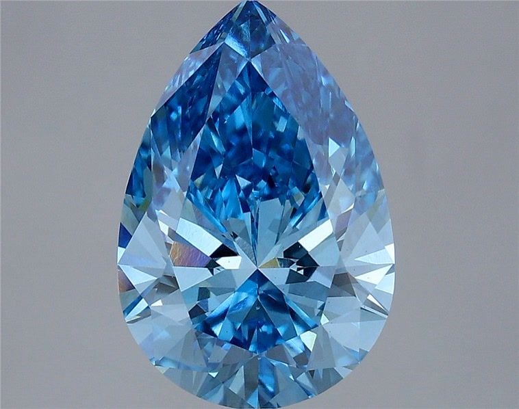 Loose Diamond - PEAR 3.06ct Fancy Vivid Blue VS1 (1 of 1)