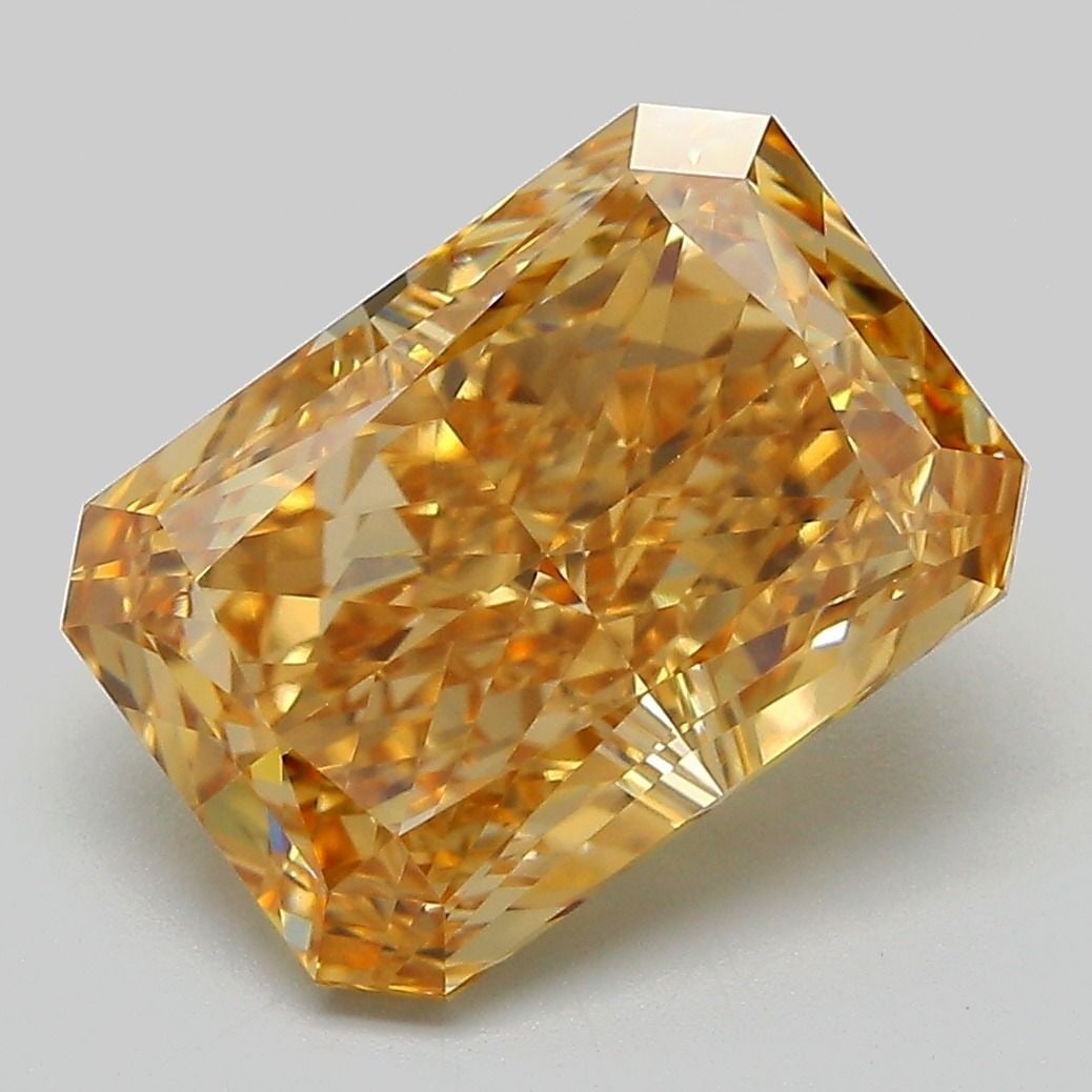 Loose Diamond - RADIANT 5.08ct Fancy Intense Brownish Yellow VVS2: Loose Diamond - RADIANT 5.08ct Fancy Intense Brownish Yellow VVS2 Source: This is a real non-mined Diamond that has been grown in a lab Shape: RADIANT Carats: 5.08 Color: Fancy Intense Brownish Yellow