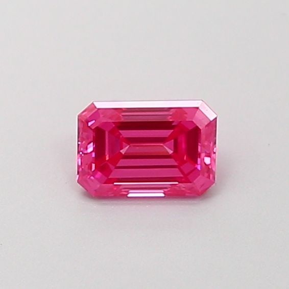Loose Diamond - EMERALD 0.32ct Fancy Vivid Pink VVS2: Loose Diamond - EMERALD 0.32ct Fancy Vivid Pink VVS2 Source: This is a real non-mined Diamond that has been grown in a lab Shape: EMERALD Carats: 0.32 Color: Fancy Vivid Pink Certification: IGI Video: