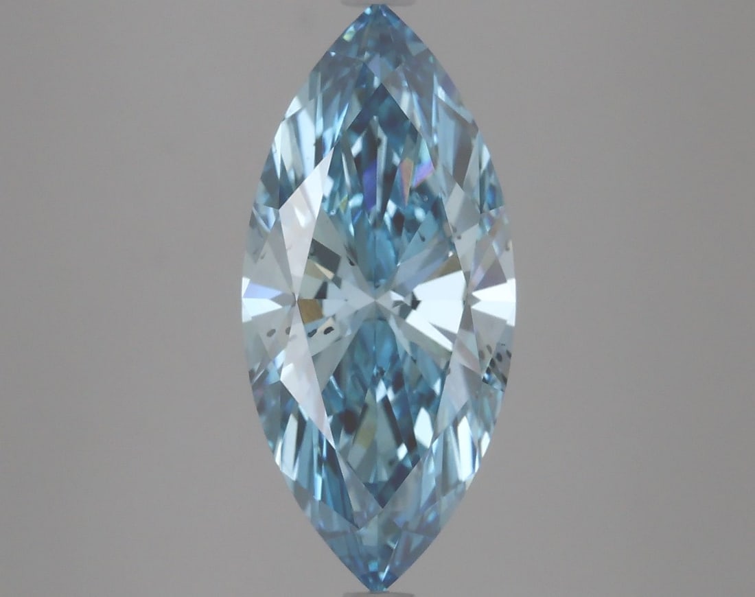 Loose Diamond - MARQUISE 3.69ct Fancy Vivid Blue SI1 (1 of 1)