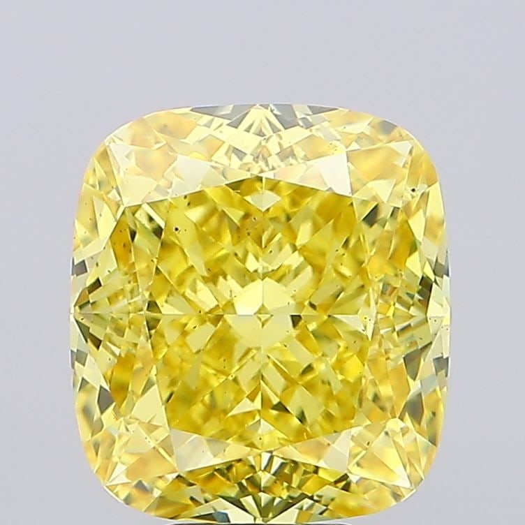 Loose Diamond - CUSHION MODIFIED 8.08ct Fancy Vivid Yellow VS2: Loose Diamond - CUSHION MODIFIED 8.08ct Fancy Vivid Yellow VS2 Source: This is a real non-mined Diamond that has been grown in a lab Shape: CUSHION MODIFIED Carats: 8.08 Color: Fancy Vivid Yellow Cert
