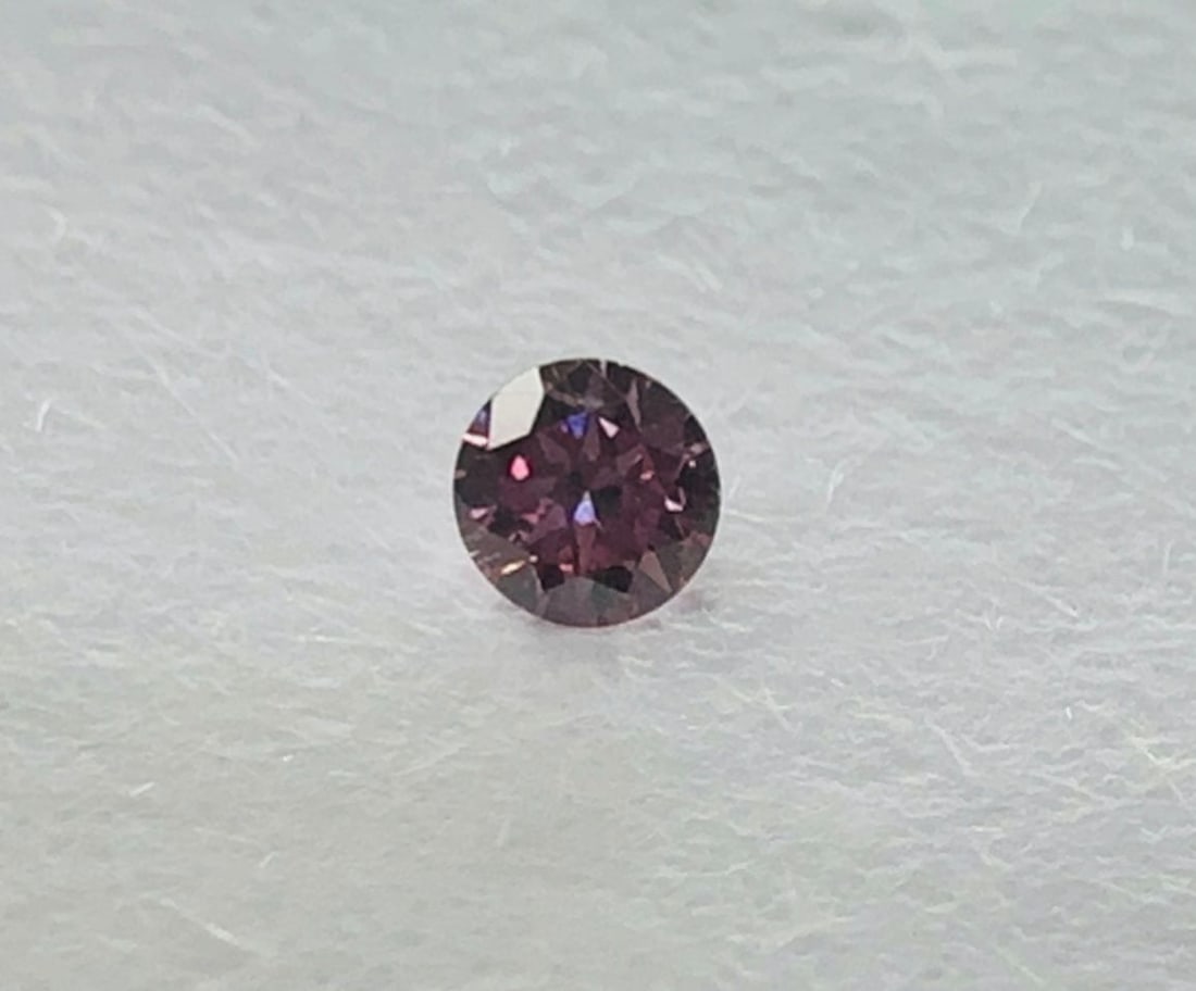 Loose Diamond - ROUND 0.06ct Fancy Vivid Purplish Pink (1 of 1)