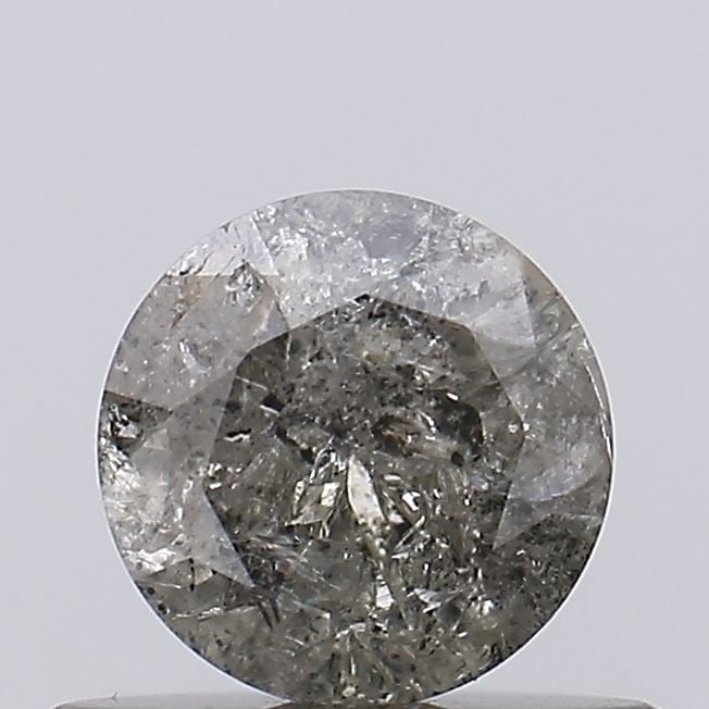 Loose Diamond - ROUND 0.41ct Salt and Pepper I3: Loose Diamond - ROUND 0.41ct Salt and Pepper I3 Source: Natural Shape: ROUND Carats: 0.41 Color: Salt and Pepper Certification: NONE Video: