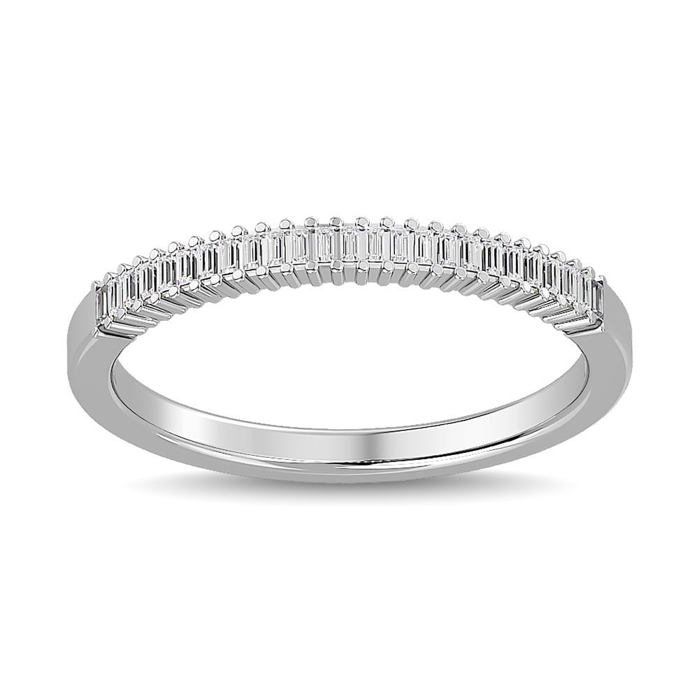 Diamond 1/2 Ct.tw Anniversary Band in 14K White Gold: Diamond 1/2 Ct.tw Anniversary Band in 14K White Gold 14k White Gold Stone Color: G-h Stone Clarity: I1 Each ring is presented in standard size 6.5. Complimentary resizing is available between sizes 51