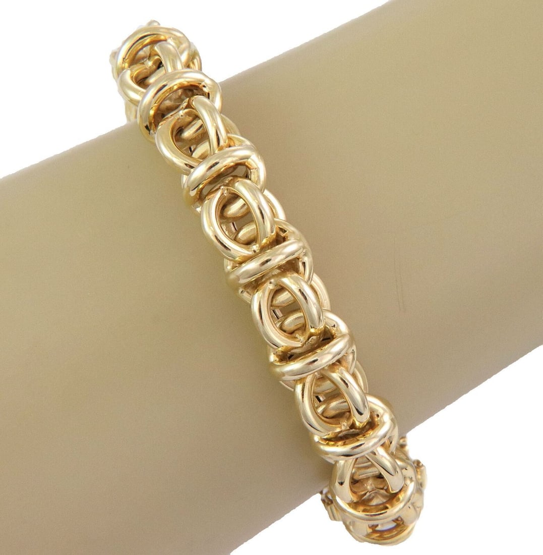 Chain Style 14k Yellow Gold Bracelet with Open Round Links (1 of 5)