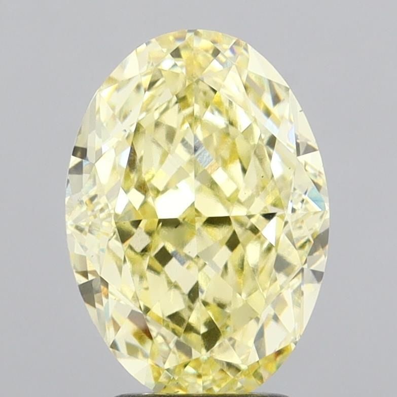 Loose Diamond - OVAL 4.03ct Fancy Light Yellow VS1: Loose Diamond - OVAL 4.03ct Fancy Light Yellow VS1 Source: This is a real non-mined Diamond that has been grown in a lab Shape: OVAL Carats: 4.03 Color: Fancy Light Yellow Certification: IGI Video: