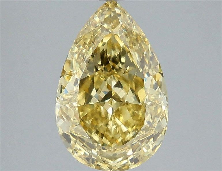 Loose Diamond - PEAR 3.57ct Fancy Intense Yellow VS1: Loose Diamond - PEAR 3.57ct Fancy Intense Yellow VS1 Source: This is a real non-mined Diamond that has been grown in a lab Shape: PEAR Carats: 3.57 Color: Fancy Intense Yellow Certification: IGI