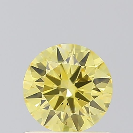 Loose Diamond - ROUND 0.59ct Fancy Vivid Yellow VVS2: Loose Diamond - ROUND 0.59ct Fancy Vivid Yellow VVS2 Source: This is a real non-mined Diamond that has been grown in a lab Shape: ROUND Carats: 0.59 Color: Fancy Vivid Yellow Certification: IGI