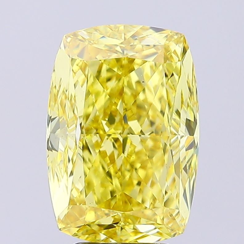 Loose Diamond - CUSHION MODIFIED 6.37ct Fancy Vivid Yellow VS1: Loose Diamond - CUSHION MODIFIED 6.37ct Fancy Vivid Yellow VS1 Source: This is a real non-mined Diamond that has been grown in a lab Shape: CUSHION MODIFIED Carats: 6.37 Color: Fancy Vivid Yellow Cert