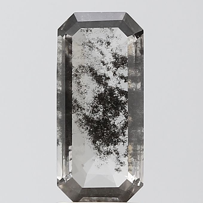 Loose Diamond - EMERALD 1.34ct Salt and Pepper I2: Loose Diamond - EMERALD 1.34ct Salt and Pepper I2 Source: This is a real non-mined Diamond that has been grown in a lab Shape: EMERALD Carats: 1.34 Color: Salt and Pepper Certification: NONE Video: