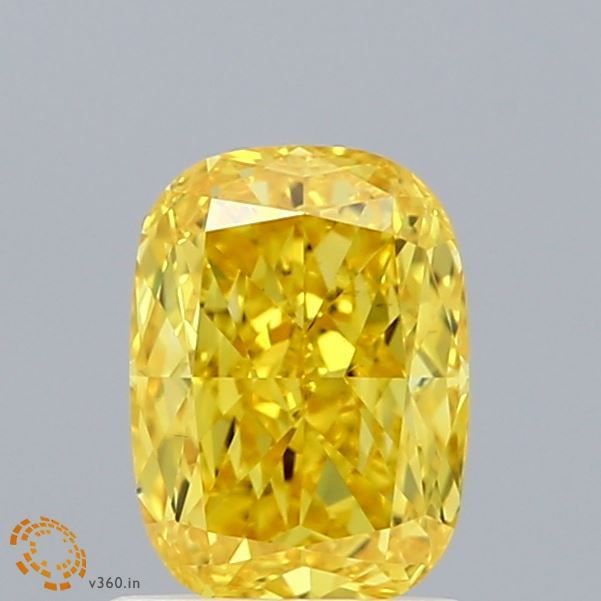 Loose Diamond - CUSHION BRILLIANT 1.0ct Fancy Vivid Yellow VS1: Loose Diamond - CUSHION BRILLIANT 1.0ct Fancy Vivid Yellow VS1 Source: This is a real non-mined Diamond that has been grown in a lab Shape: CUSHION BRILLIANT Carats: 1.0 Color: Fancy Vivid Yellow Cert