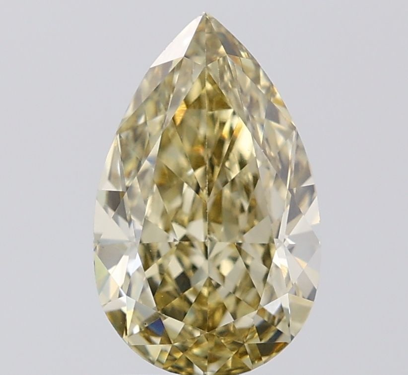 Loose Diamond - PEAR 3.06ct Fancy Light Gray Yellow VS1: Loose Diamond - PEAR 3.06ct Fancy Light Gray Yellow VS1 Source: This is a real non-mined Diamond that has been grown in a lab Shape: PEAR Carats: 3.06 Color: Fancy Light Gray Yellow Certification: IGI