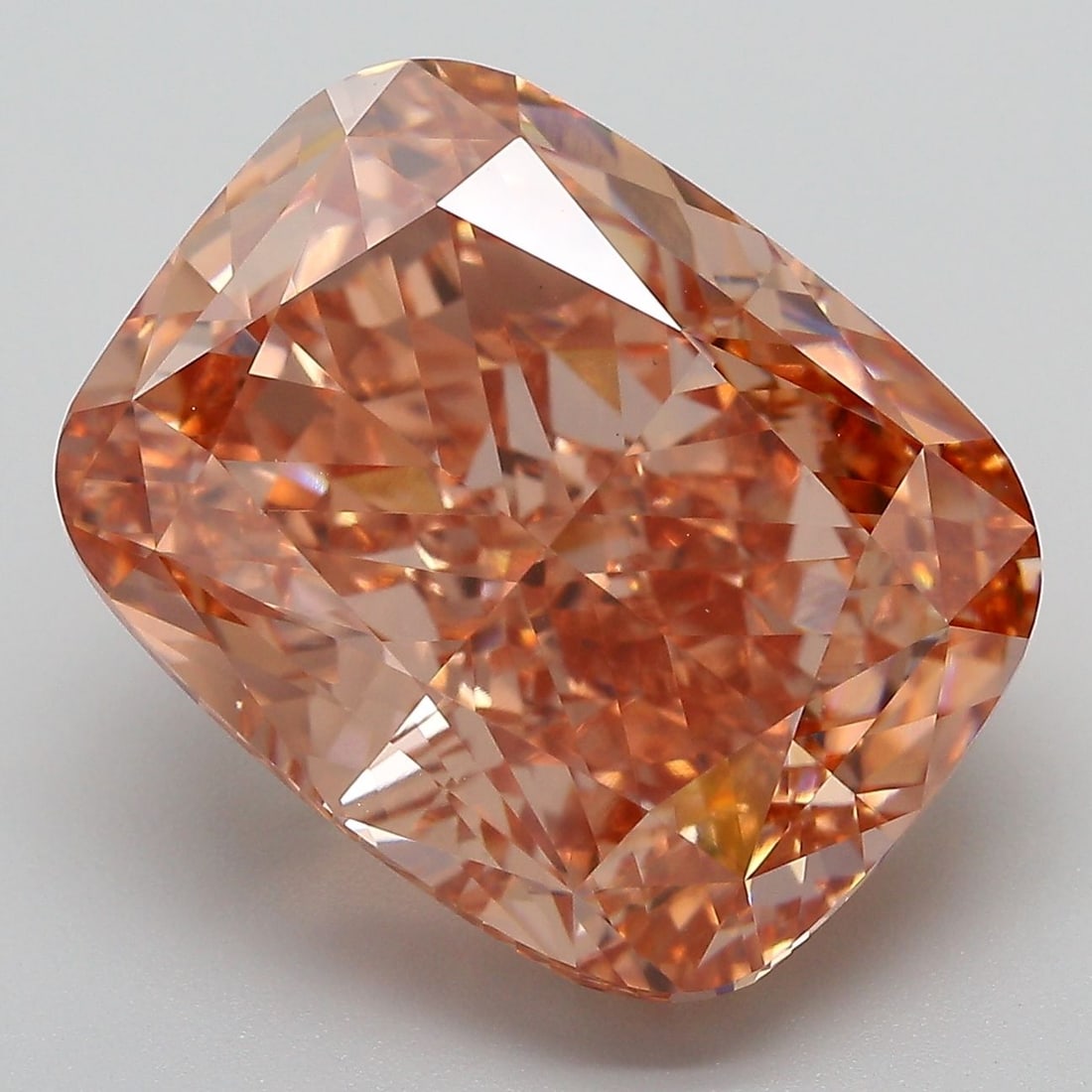 Loose Diamond - CUSHION MODIFIED 14.87ct Fancy Vivid Orange VS1: Loose Diamond - CUSHION MODIFIED 14.87ct Fancy Vivid Orange VS1 Source: This is a real non-mined Diamond that has been grown in a lab Shape: CUSHION MODIFIED Carats: 14.87 Color: Fancy Vivid Orange Ce
