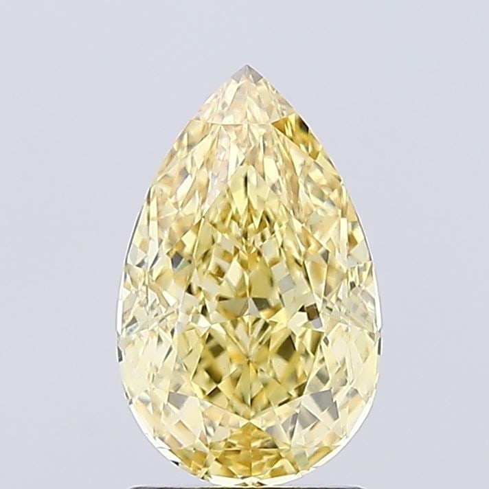 Loose Diamond - PEAR 1.74ct Fancy Vivid Yellow VVS2: Loose Diamond - PEAR 1.74ct Fancy Vivid Yellow VVS2 Source: This is a real non-mined Diamond that has been grown in a lab Shape: PEAR Carats: 1.74 Color: Fancy Vivid Yellow Certification: IGI Video: