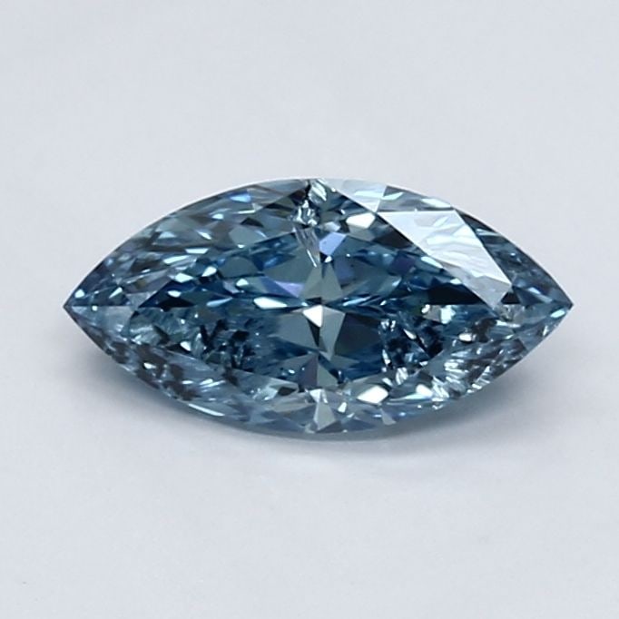 Loose Diamond - MARQUISE 0.94ct Fancy Vivid Blue SI2: Loose Diamond - MARQUISE 0.94ct Fancy Vivid Blue SI2 Source: This is a real non-mined Diamond that has been grown in a lab Shape: MARQUISE Carats: 0.94 Color: Fancy Vivid Blue Certification: IGI Video