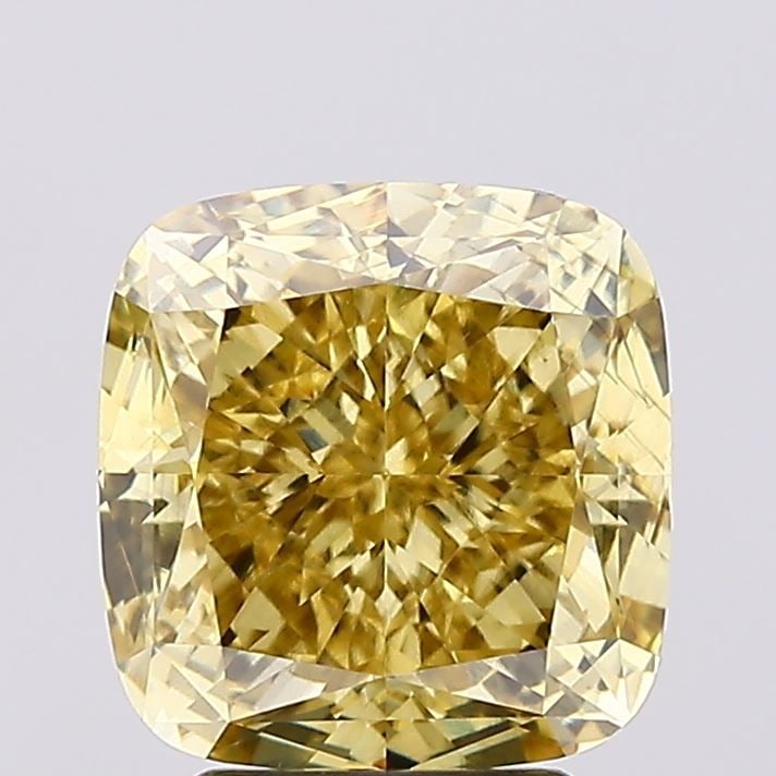 Loose Diamond - CUSHION MODIFIED 4.01ct Fancy Vivid Yellow SI1: Loose Diamond - CUSHION MODIFIED 4.01ct Fancy Vivid Yellow SI1 Source: This is a real non-mined Diamond that has been grown in a lab Shape: CUSHION MODIFIED Carats: 4.01 Color: Fancy Vivid Yellow Cert