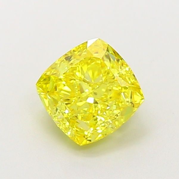 Loose Diamond - CUSHION MODIFIED 1.21ct Fancy Vivid Yellow VS1: Loose Diamond - CUSHION MODIFIED 1.21ct Fancy Vivid Yellow VS1 Source: This is a real non-mined Diamond that has been grown in a lab Shape: CUSHION MODIFIED Carats: 1.21 Color: Fancy Vivid Yellow Cert