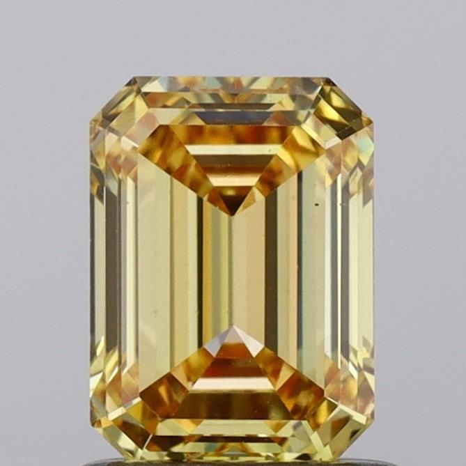 Loose Diamond - EMERALD 1.04ct Fancy Vivid Yellow VS1: Loose Diamond - EMERALD 1.04ct Fancy Vivid Yellow VS1 Source: This is a real non-mined Diamond that has been grown in a lab Shape: EMERALD Carats: 1.04 Color: Fancy Vivid Yellow Certification: NONE