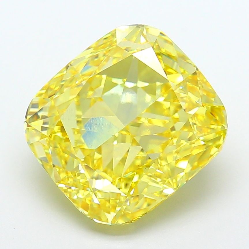 Loose Diamond - CUSHION MODIFIED 9.2ct Fancy Vivid Yellow VS1: Loose Diamond - CUSHION MODIFIED 9.2ct Fancy Vivid Yellow VS1 Source: This is a real non-mined Diamond that has been grown in a lab Shape: CUSHION MODIFIED Carats: 9.2 Color: Fancy Vivid Yellow