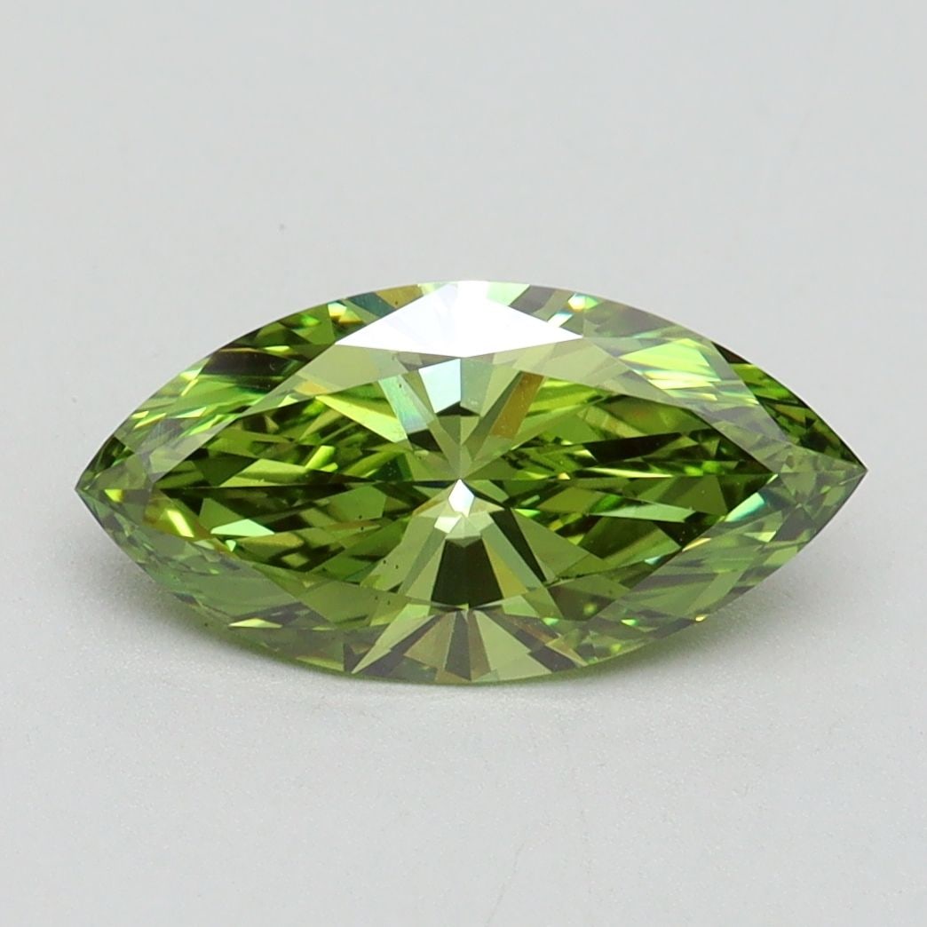 Loose Diamond - MARQUISE 1.5ct Fancy Vivid Green VS1: Loose Diamond - MARQUISE 1.5ct Fancy Vivid Green VS1 Source: This is a real non-mined Diamond that has been grown in a lab Shape: MARQUISE Carats: 1.5 Color: Fancy Vivid Green Certification: IGI Video