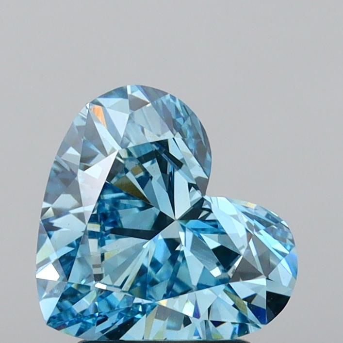 Loose Diamond - HEART 2.16ct Fancy Vivid Blue VS1: Loose Diamond - HEART 2.16ct Fancy Vivid Blue VS1 Source: This is a real non-mined Diamond that has been grown in a lab Shape: HEART Carats: 2.16 Color: Fancy Vivid Blue Certification: IGI Video: