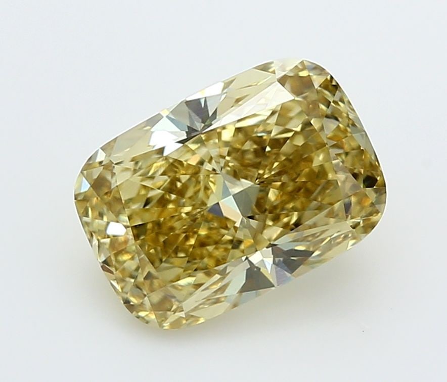 Loose Diamond - CUSHION MODIFIED 3.02ct Fancy Intense Yellow VVS2: Loose Diamond - CUSHION MODIFIED 3.02ct Fancy Intense Yellow VVS2 Source: This is a real non-mined Diamond that has been grown in a lab Shape: CUSHION MODIFIED Carats: 3.02 Color: Fancy Intense Yellow