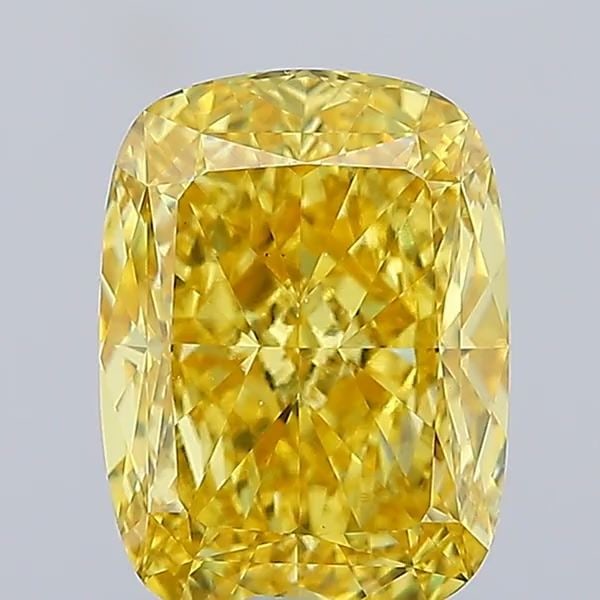 Loose Diamond - CUSHION MODIFIED 8.04ct Fancy Vivid Yellow VS1: Loose Diamond - CUSHION MODIFIED 8.04ct Fancy Vivid Yellow VS1 Source: This is a real non-mined Diamond that has been grown in a lab Shape: CUSHION MODIFIED Carats: 8.04 Color: Fancy Vivid Yellow Cert