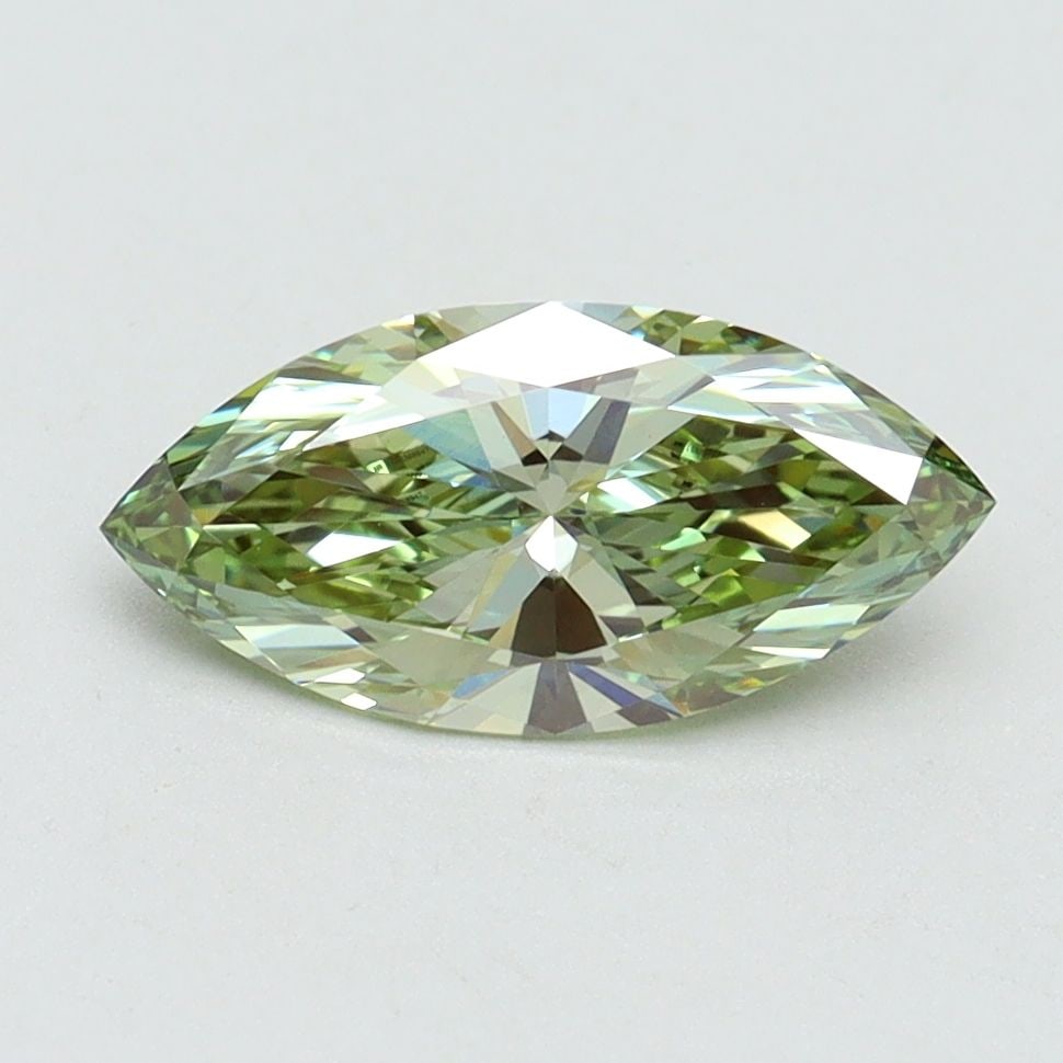 Loose Diamond - MARQUISE 1.08ct Fancy Vivid Green VVS2: Loose Diamond - MARQUISE 1.08ct Fancy Vivid Green VVS2 Source: This is a real non-mined Diamond that has been grown in a lab Shape: MARQUISE Carats: 1.08 Color: Fancy Vivid Green Certification: IGI Vi