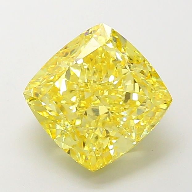 Loose Diamond - CUSHION MODIFIED 5.73ct Fancy Vivid Yellow VVS2: Loose Diamond - CUSHION MODIFIED 5.73ct Fancy Vivid Yellow VVS2 Source: This is a real non-mined Diamond that has been grown in a lab Shape: CUSHION MODIFIED Carats: 5.73 Color: Fancy Vivid Yellow Cer