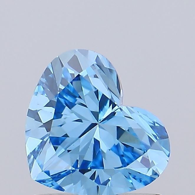 Loose Diamond - HEART 0.74ct Fancy Vivid Blue VS1: Loose Diamond - HEART 0.74ct Fancy Vivid Blue VS1 Source: This is a real non-mined Diamond that has been grown in a lab Shape: HEART Carats: 0.74 Color: Fancy Vivid Blue Certification: IGI Video: