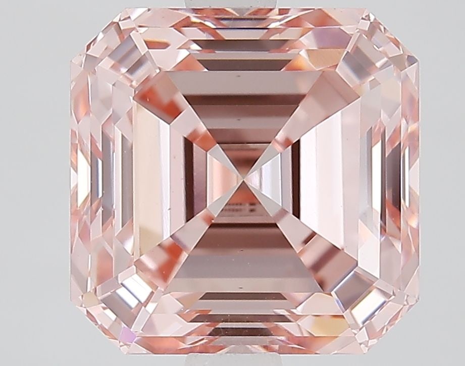 Loose Diamond - SQUARE EMERALD 3.18ct Fancy Intense Pink VS1 (1 of 1)