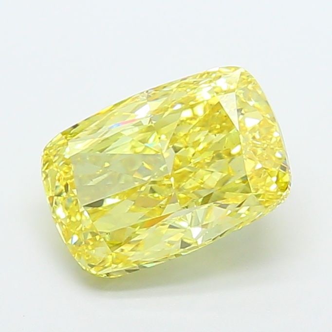 Loose Diamond - CUSHION MODIFIED 6.04ct Fancy Vivid Yellow VS2: Loose Diamond - CUSHION MODIFIED 6.04ct Fancy Vivid Yellow VS2 Source: This is a real non-mined Diamond that has been grown in a lab Shape: CUSHION MODIFIED Carats: 6.04 Color: Fancy Vivid Yellow Cert