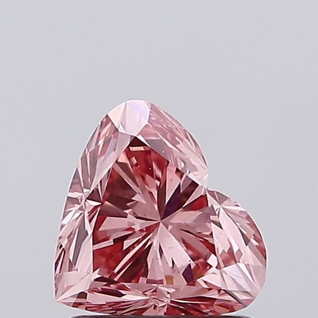 Loose Diamond - HEART 1.17ct Fancy Vivid Pink VS2: Loose Diamond - HEART 1.17ct Fancy Vivid Pink VS2 Source: This is a real non-mined Diamond that has been grown in a lab Shape: HEART Carats: 1.17 Color: Fancy Vivid Pink Certification: IGI Video: