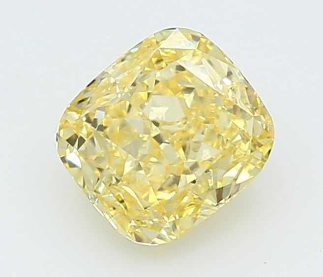 Loose Diamond - CUSHION MODIFIED 1.8ct Fancy Vivid Yellow VS1: Loose Diamond - CUSHION MODIFIED 1.8ct Fancy Vivid Yellow VS1 Source: This is a real non-mined Diamond that has been grown in a lab Shape: CUSHION MODIFIED Carats: 1.8 Color: Fancy Vivid Yellow Certif