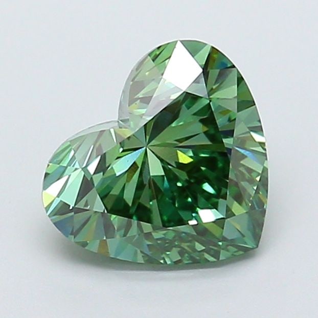 Loose Diamond - HEART 2.06ct Fancy Vivid Green VVS2: Loose Diamond - HEART 2.06ct Fancy Vivid Green VVS2 Source: This is a real non-mined Diamond that has been grown in a lab Shape: HEART Carats: 2.06 Color: Fancy Vivid Green Certification: IGI Video:
