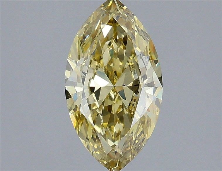 Loose Diamond - MARQUISE 1.36ct Fancy Intense Yellow VVS2: Loose Diamond - MARQUISE 1.36ct Fancy Intense Yellow VVS2 Source: This is a real non-mined Diamond that has been grown in a lab Shape: MARQUISE Carats: 1.36 Color: Fancy Intense Yellow Certification: