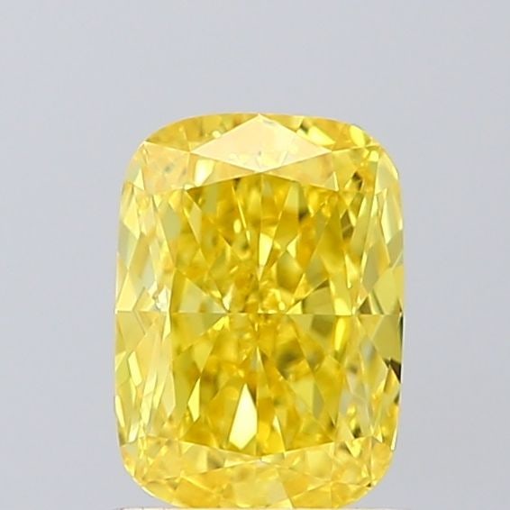 Loose Diamond - CUSHION MODIFIED 1.07ct Fancy Vivid Yellow VVS1: Loose Diamond - CUSHION MODIFIED 1.07ct Fancy Vivid Yellow VVS1 Source: This is a real non-mined Diamond that has been grown in a lab Shape: CUSHION MODIFIED Carats: 1.07 Color: Fancy Vivid Yellow Cer