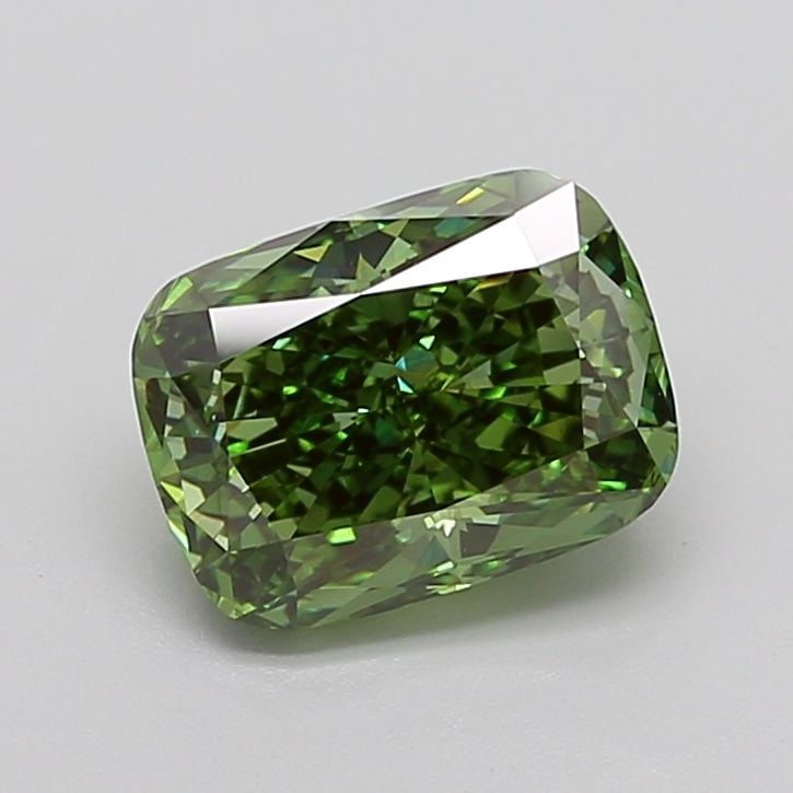 Loose Diamond - CUSHION MODIFIED 3.6ct Fancy Vivid Green VS1: Loose Diamond - CUSHION MODIFIED 3.6ct Fancy Vivid Green VS1 Source: This is a real non-mined Diamond that has been grown in a lab Shape: CUSHION MODIFIED Carats: 3.6 Color: Fancy Vivid Green Certific